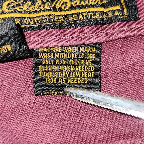 Eddie Bauer Outdoor Outfitters Maroon Dark Red Denim Women's Size 10 Cotton - Picture 14 of 14